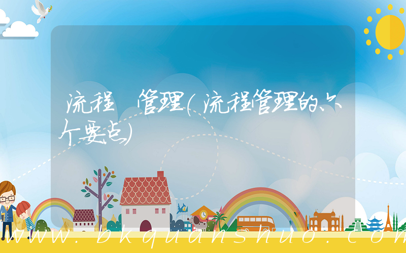 流程 管理(流程管理的六个要点)